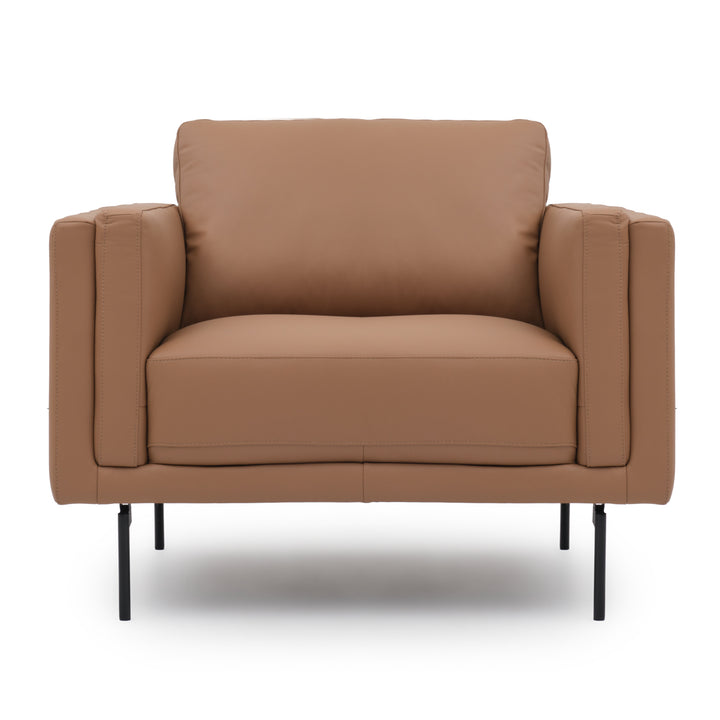Everly Leather Accent Chair Cognac