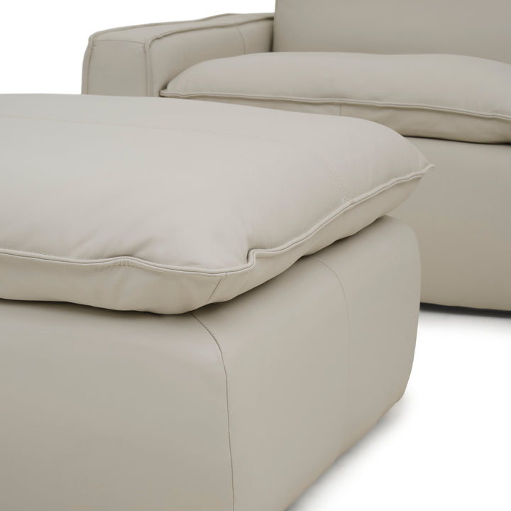 Nadyna Leather Modular Sofa Beige
