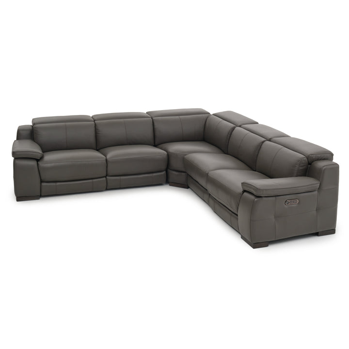 Nova Reclining Sectional Sofa Dark Grey