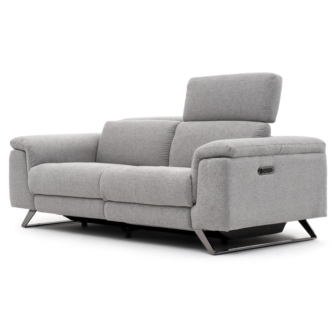 Warren Fabric Reclining Sofa Light Grey