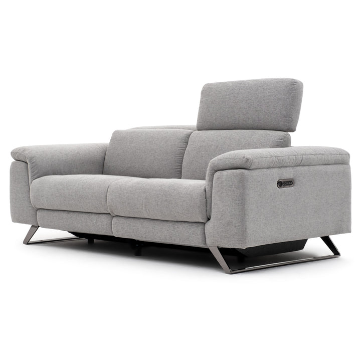 Warren Fabric Reclining Sofa Light Grey