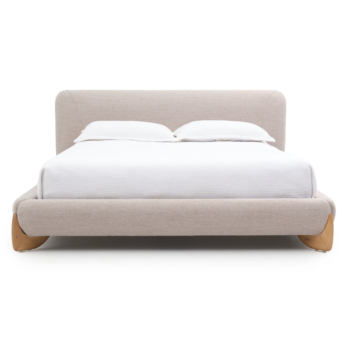 Naida Fabric Queen Bed Beige