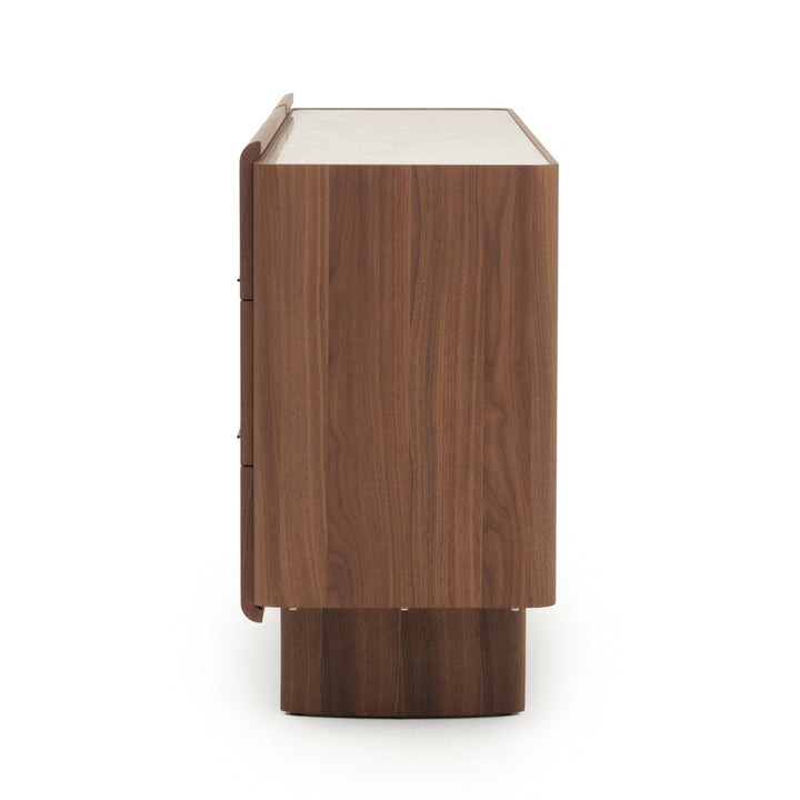 Evana Wood Sideboard Dark Brown
