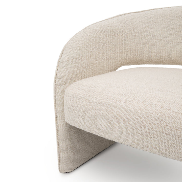 Elvea Fabric Accent Chair Off White