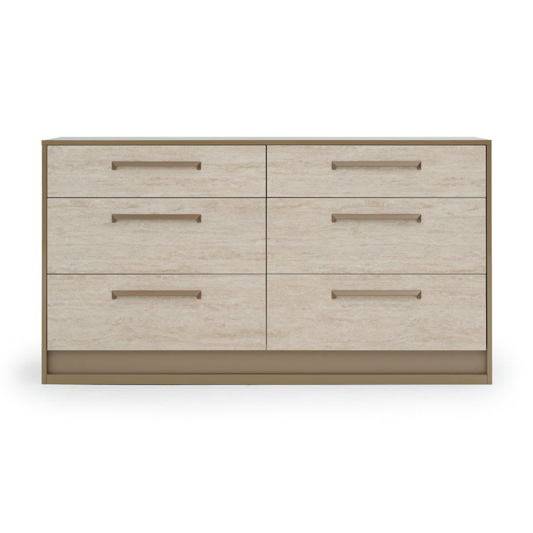 Nunzia 6-Drawer Dresser Beige