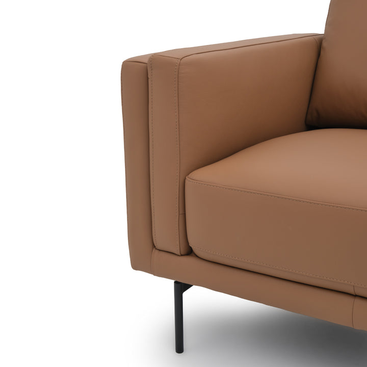 Everly Leather Accent Chair Cognac